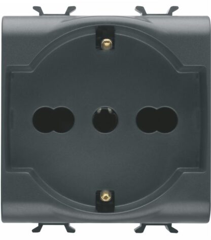 Presa di corrente Schuko bipasso 2P+T 16 A P40 standard italiano - tedesco - GEW GW12204