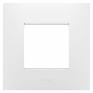 Placca Ego 2 posti bianco satinato - GEW GW16022PW