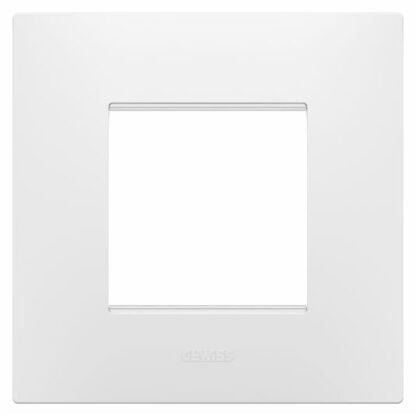 Placca Ego 2 posti bianco satinato - GEW GW16022PW