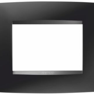 Placca ONE 3P nero satinato - GEW GW16103VN
