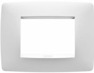 Placca One 3 posti bianco satinato - GEW GW16103VW