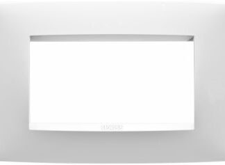 Placca One 4 posti bianco satinato - GEW GW16104VW