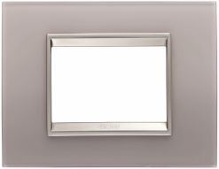 Placca Lux 3 posti grigio perla - GEW GW16203GP