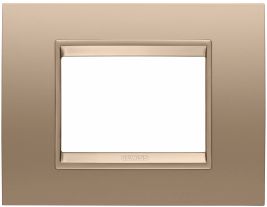 Placca Lux 3 posti rame chiaro - GEW GW16203XE