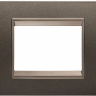 Placca Lux 3 posti anodic brown - GEW GW16203XV