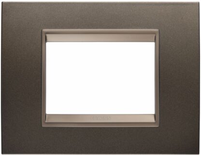 Placca Lux 3 posti anodic brown - GEW GW16203XV