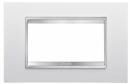Placca Lux 4 posti bianco latte - GEW GW16204TB