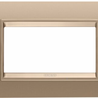 Placca Lux 4 posti rame chiaro - GEW GW16204XE