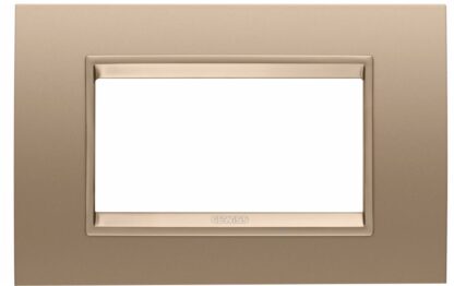 Placca Lux 4 posti rame chiaro - GEW GW16204XE
