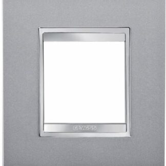 Placca Lux 2 posti titanio - GEW GW16222VT