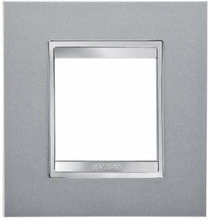 Placca Lux 2 posti titanio - GEW GW16222VT