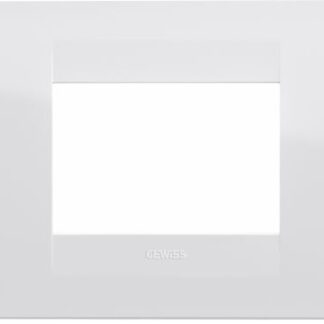 Placca Geo 3 posti bianco latte - GEW GW16403TB