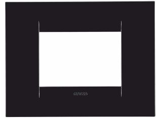 Placca Geo 3 posti nero toner - GEW GW16403TN