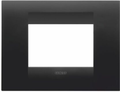 Placca geo 3 posti nero satinato - GEW GW16403VN