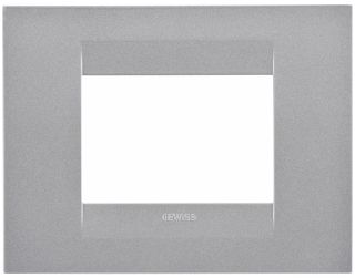 Placca Geo 3 posti titanio - GEW GW16403VT