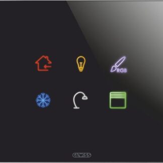 Placca ICE touch KNX colore nero - GEW GW16946CN