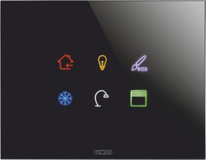 Placca ICE touch KNX colore nero - GEW GW16946CN
