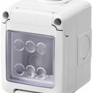 Contenitore per apparecchi orizzontale stagno 2 posti IP55 - GEW GW27042