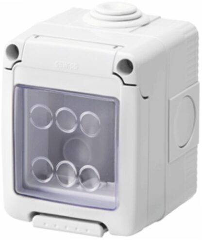 Contenitore per apparecchi orizzontale stagno 2 posti IP55 - GEW GW27042