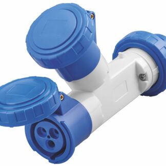 Moltiplicatore mobile 2 uscite ip67-spina 16a-2 prese 2p+t 230v 50/60hz-blu-6h - GEW GW64010
