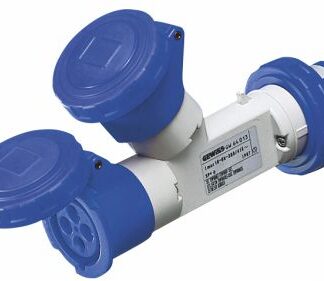 Moltiplicatore mobile 2 uscite ip67-spina 16a-2 prese 3p+t 230v 50/60hz-blu-9h - GEW GW64011