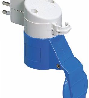 Adattatore da civile a industriale ip44 - spina 2p+t 16a 250v ac s17 50/60hz - presa 2p+t 16a 230v ac - GEW GW64208