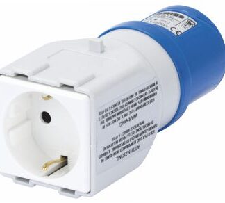 Adattatore da industriale a civile ip44 - spina 2p+t 16a 230v ac 50/60hz - 1 presa 2p+t 10/16a std.tedesco - GEW GW64210