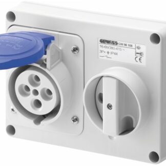 Presa fissa interbloccata 3P+N+T 32A 200-250V - 50/60HZ 9H - IP44 - GEW GW66117