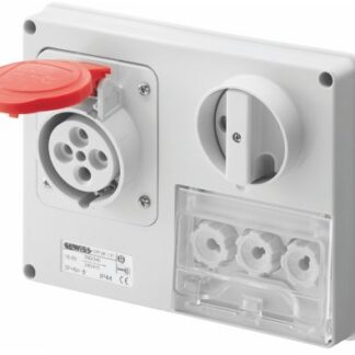 Presa fissa interbloccata 3P+T 32A 380-415V - 50/60HZ 6H - IP44 - GEW GW66141