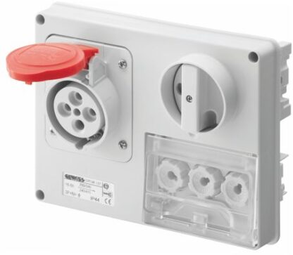 Presa fissa interbloccata 3P+T 32A 380-415V - 50/60HZ 6H - IP44 - GEW GW66141