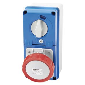 Presa fissa verticale interbloccata 3P+T 32A 400V 6H CBF - GEW GW66241N