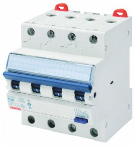 Interruttore magnetotermico differenziale compatto 4P C10 4,5KA A/0,03 4M - GEW GW94266