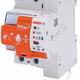 RESTART RM - 2 POLI - ACCOPPIATO CON MDC - 25 A 4500A TIPO A CURVA C IDN=0,03 A 230 V - 3 MODULI EN 50022 - GEW GWD4229R