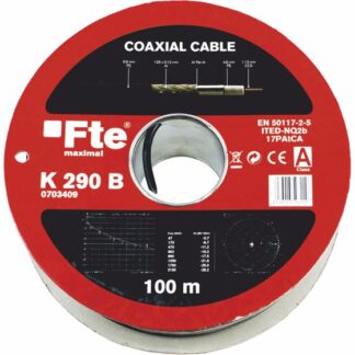 K290B Cavo coax 6,8mm PE Nero100mt. - FTE K290B