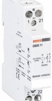 Contattore modulare 1M 20A AC1 1P+NC 220/230V - LOV CN2011220