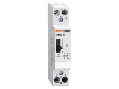 Contattore modulare 1M 20A AC1 2P 24V MAN - LOV CNM2020024