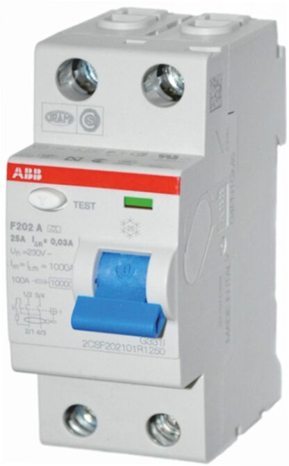 F202 A 25A 30MA INTERR.DIFFERENZ. PURO 2P - ABB F427825