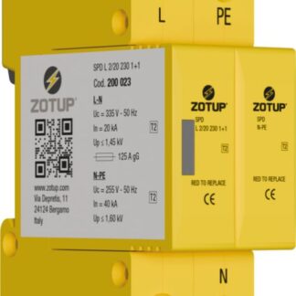 Scaricatore L 2/20 230 1+1 SPD Tipo 2 In20kA TT - ZOT 200023
