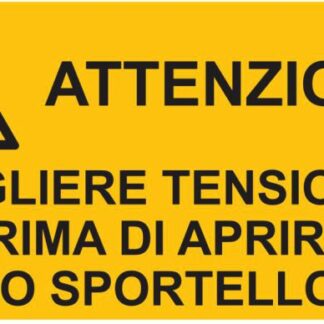 Etichetta adesiva per impianti elettrici 52x105. Confezione da 10PZ - CEM 268300