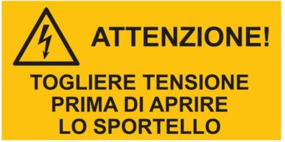 Etichetta adesiva per impianti elettrici 52x105. Confezione da 10PZ - CEM 268300