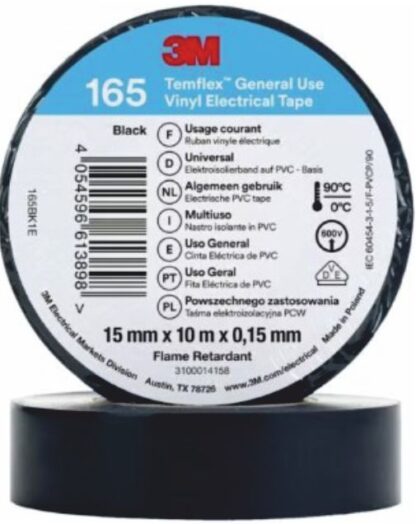 Nastro isolante in vinile 15x10mm nero - TME 7100184723
