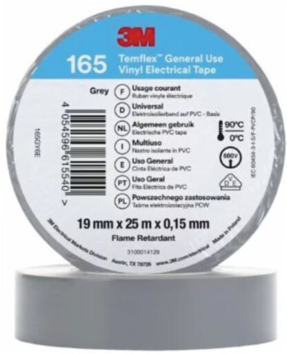 Nastro isolante in vinile grigio 19x25mm - TME 7100184814