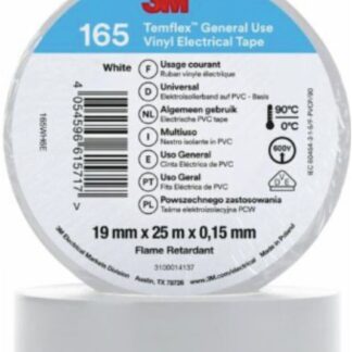 Nastro isolante in vinile bianco 19x25mm - TME 7100184818