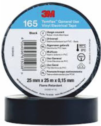 Nastro isolante in vinile nero 25x25mm - TME 7100184820