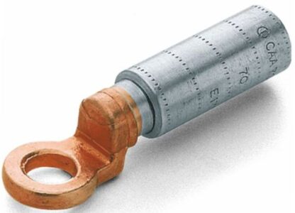 Capocorda bimetallici AL/CU 70 MMQ VITE 12. CONFEZIONE DA 3PZ - CEM CAA70-M12