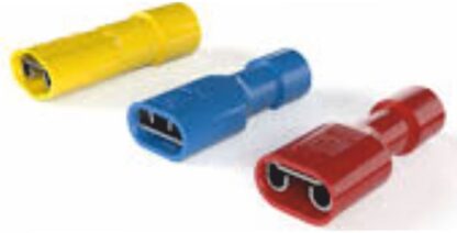 Connettore ad innesto femmina 6,35x0,8 giallo. CONFEZIONE DA 100PZ - CEM GF-F608P