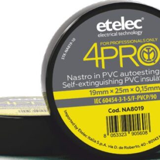 Nastro isolante 4PRO 19mmx25m nero - ETL NA8019
