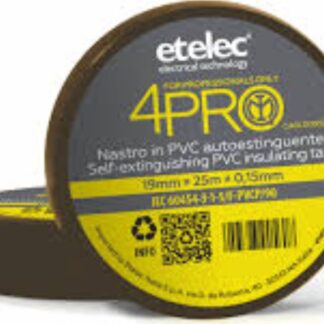 Nastro isolante 4PRO 19mmx25m marrone - ETL NA8519