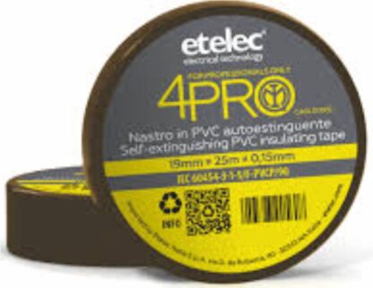 Nastro isolante 4PRO 19mmx25m marrone - ETL NA8519