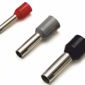 Tubetto terminale sezione1,5mmq P=8mm rosso. CONFEZIONE DA 100PZ - CEM PKC1508